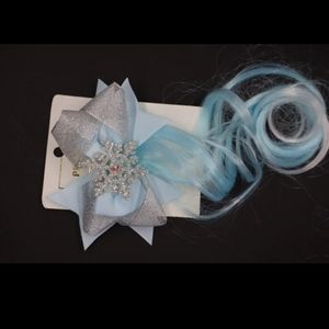 Frozen inspired bow hair clip #1